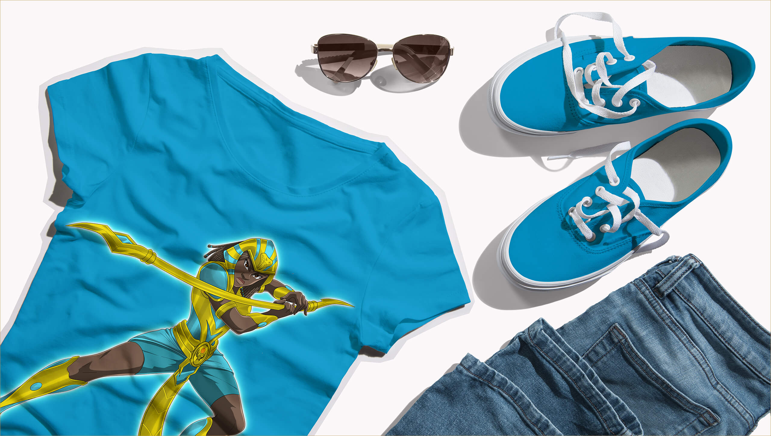 Shai-Pharaoh-Mode-Tshirt-design_TSHIRT_MOBILE2_FRONT_background_female_dzedcomics.co.uk