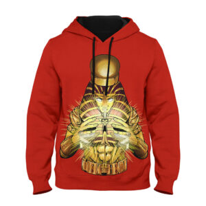 Pharaoh Hoodie – Fire Red & Jet Black