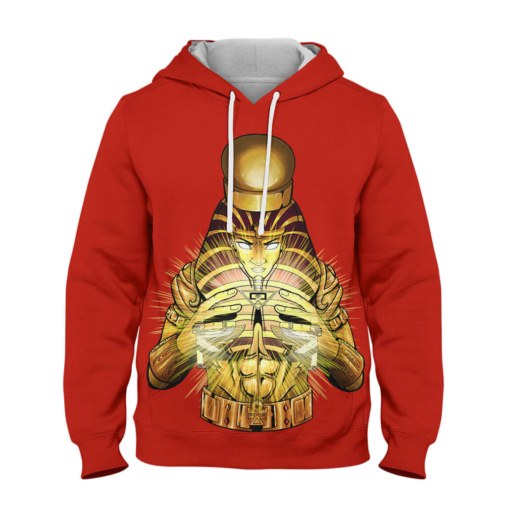 Pharaoh Hoodie – Fire Red & Arctic White