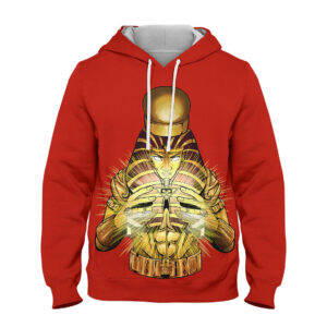 Pharaoh Hoodie – Fire Red & Arctic White